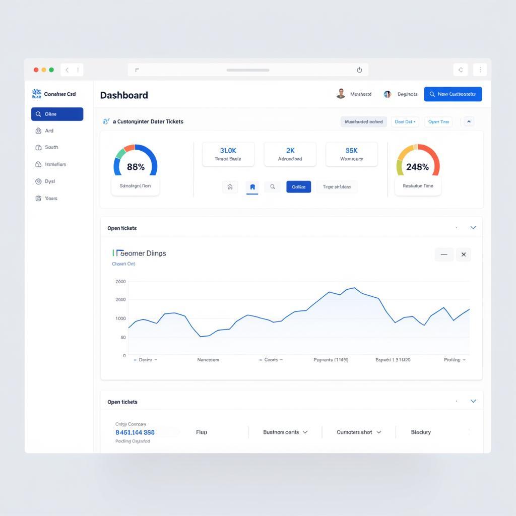 Customer Care Center Software Dashboard