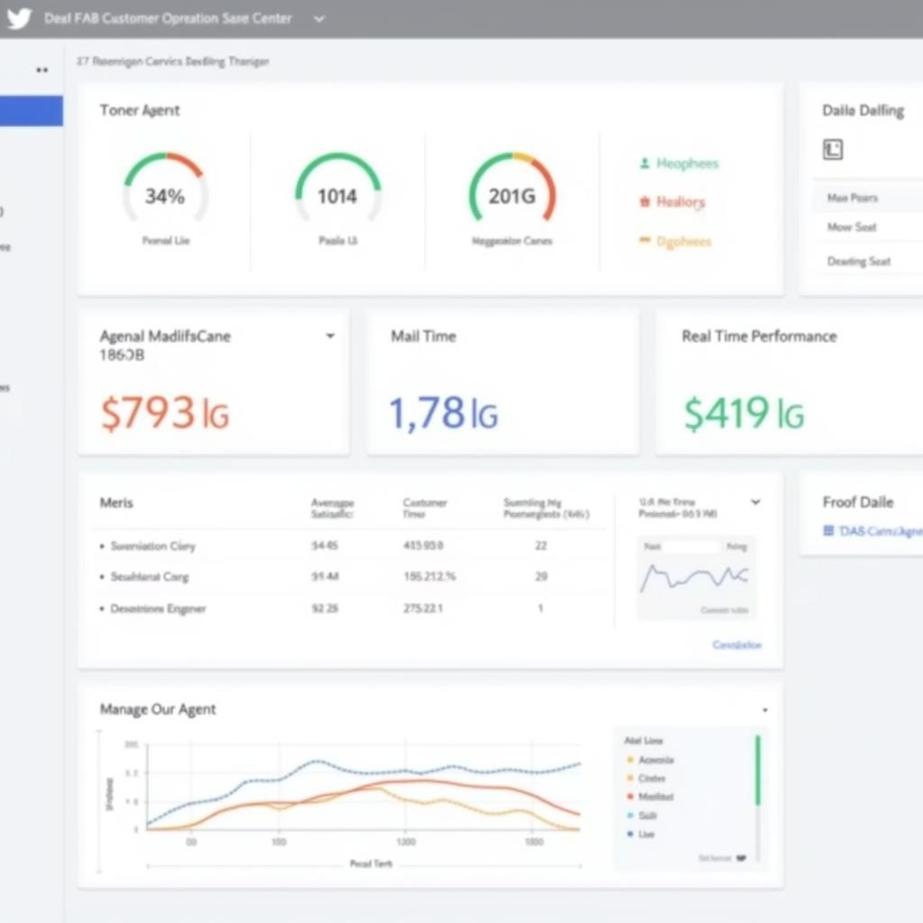 Customer Care Center Software Dashboard with Key Metrics and Analytics