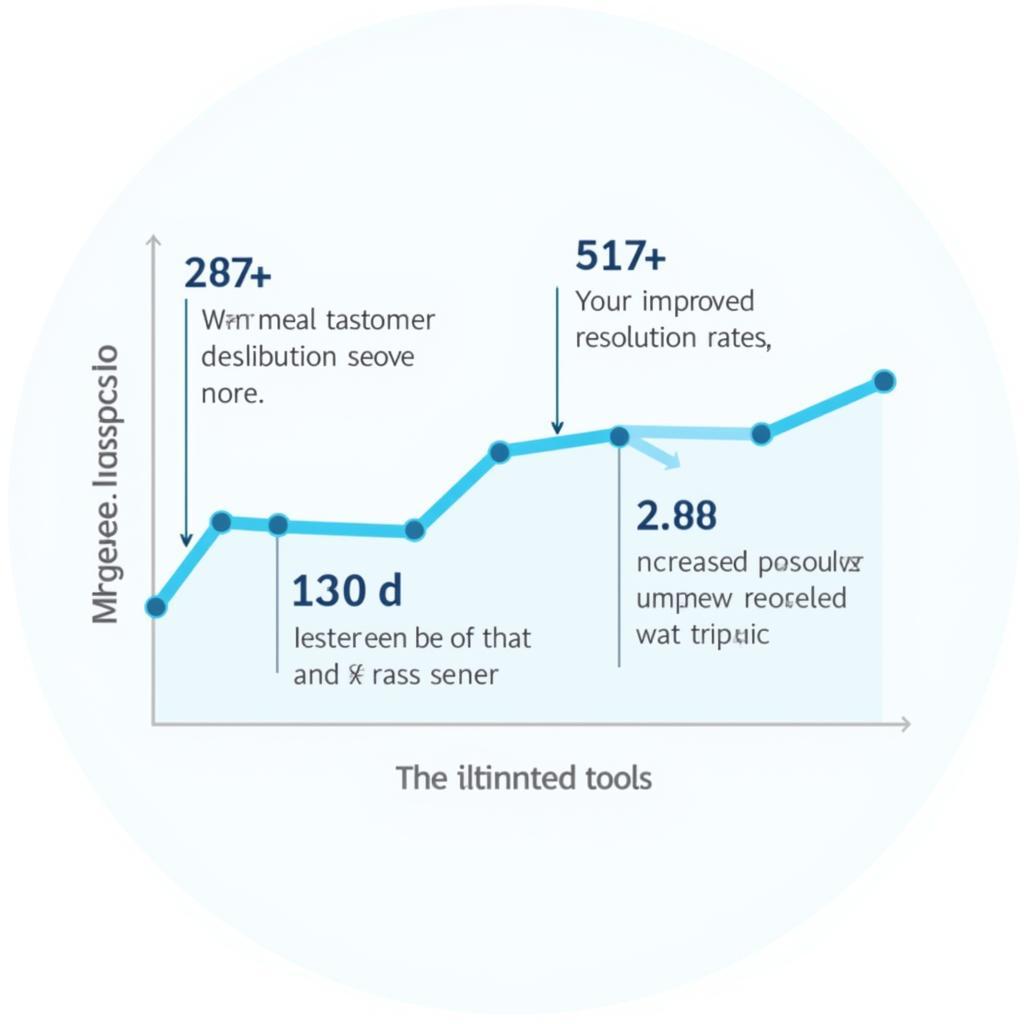 Chart displaying customer satisfaction survey results with positive upward trend.