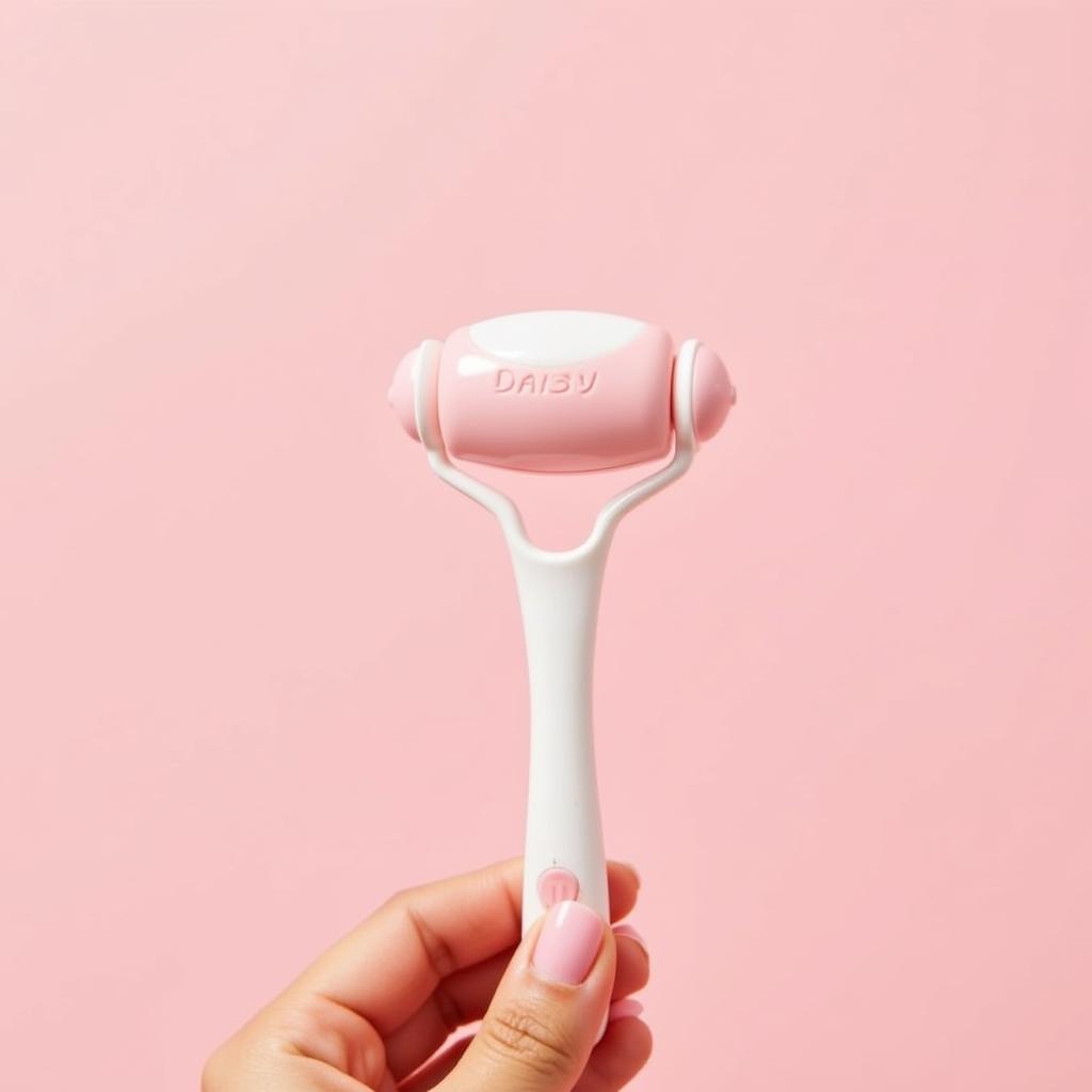 Daiso Facial Roller in Pink and White