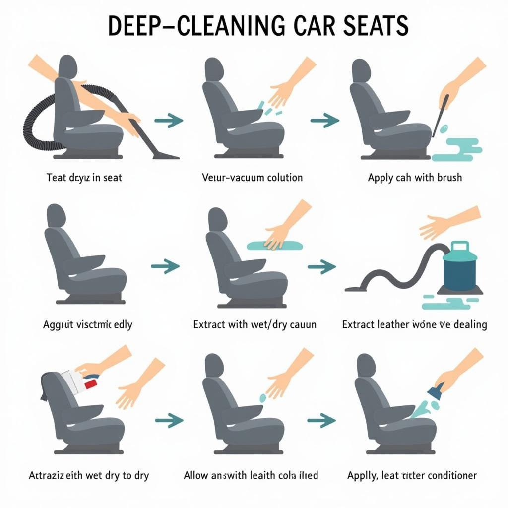 Deep Cleaning Car Seats Process