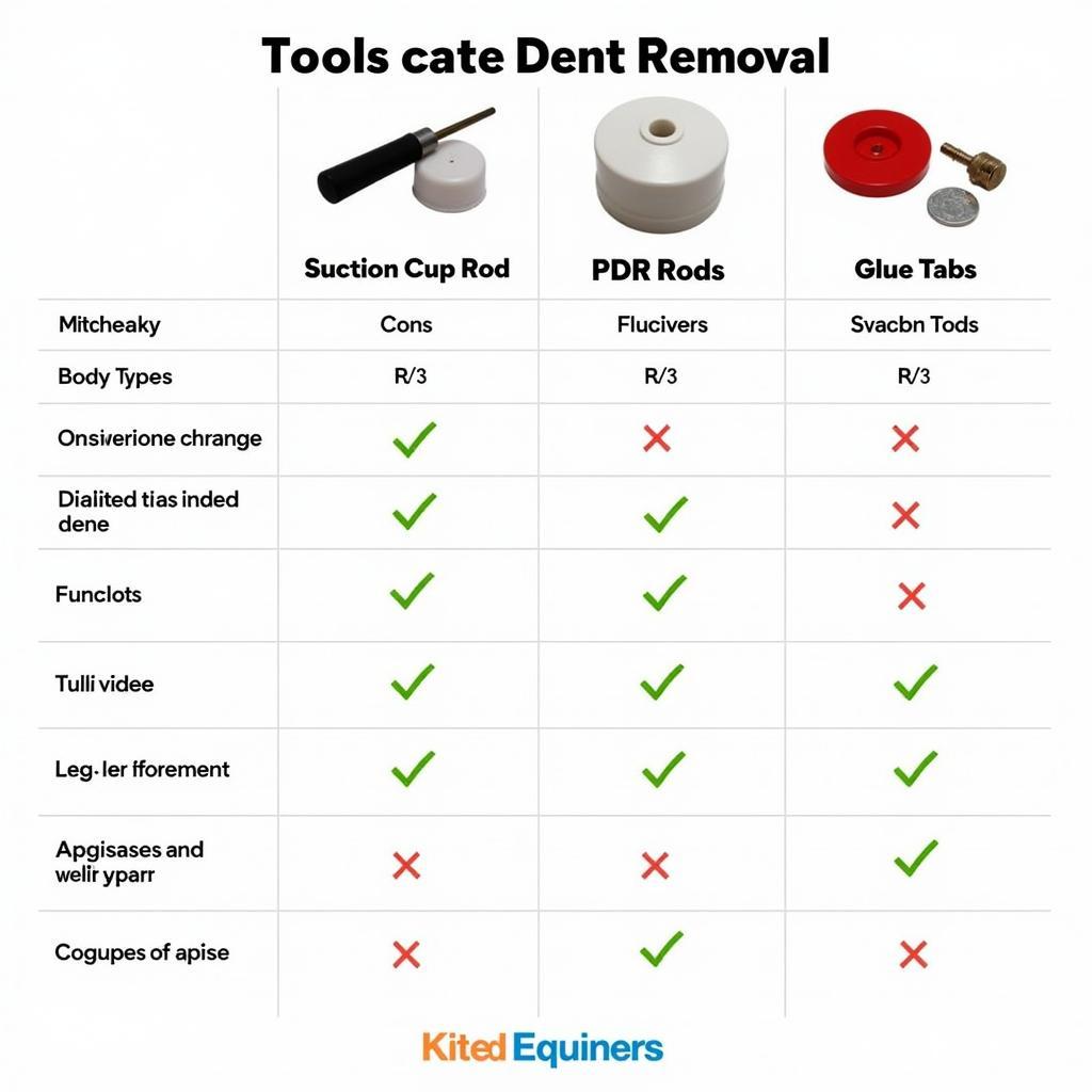 Dent Removal Tool Comparison Chart