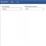 Department of Labor Career Search Tool Interface