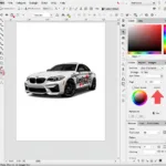 Car Sticker Design Tool Interface