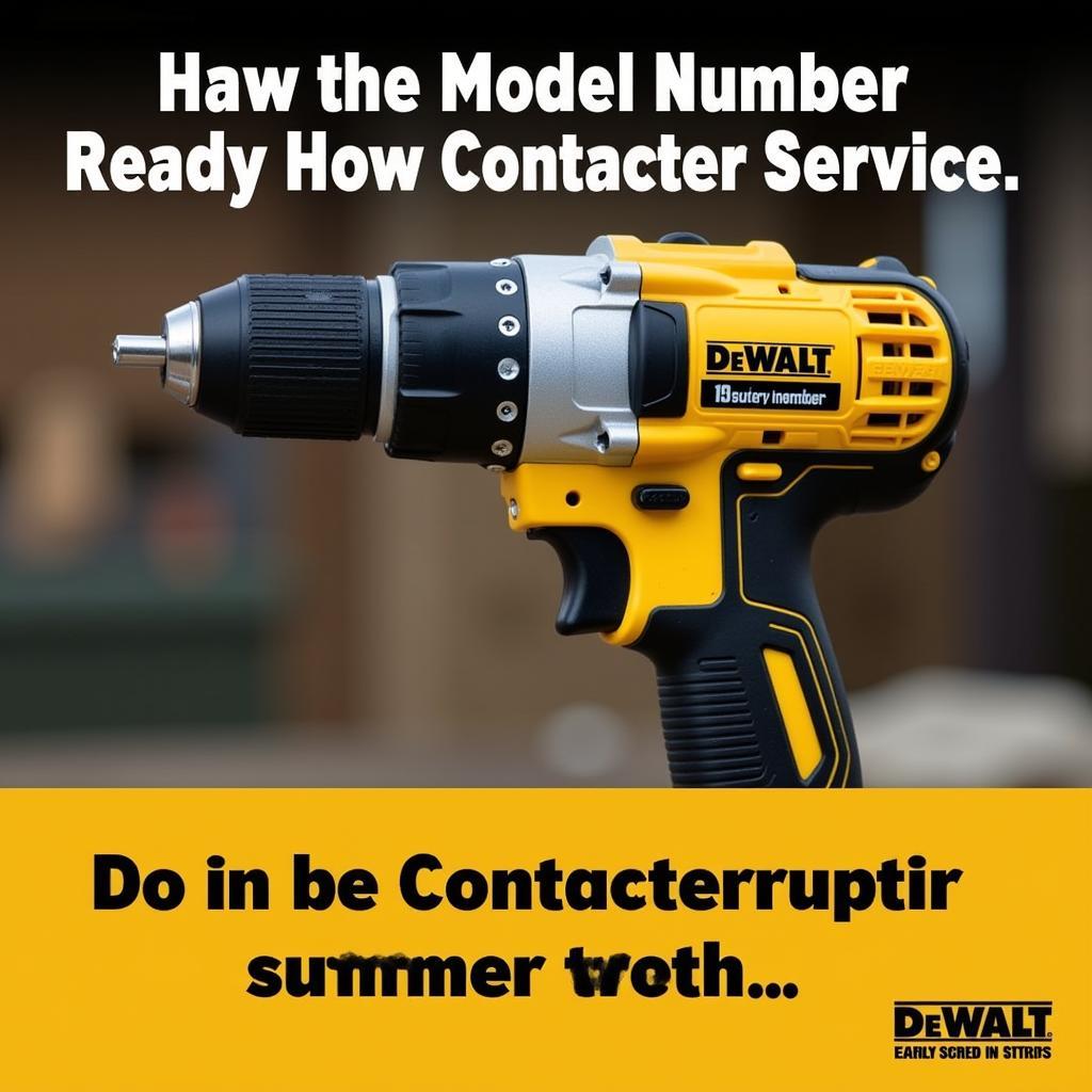 DeWalt Power Drill Model Number