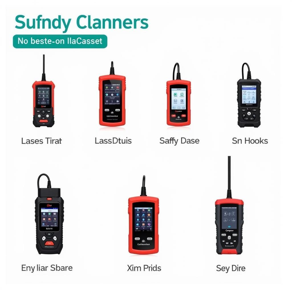 Different models of Cacagoo OBD2 scanners.