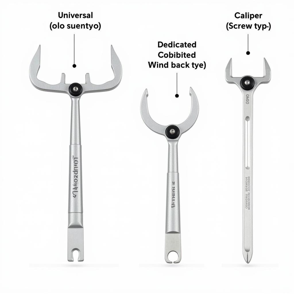 Various Caliper Wind Back Tool Types