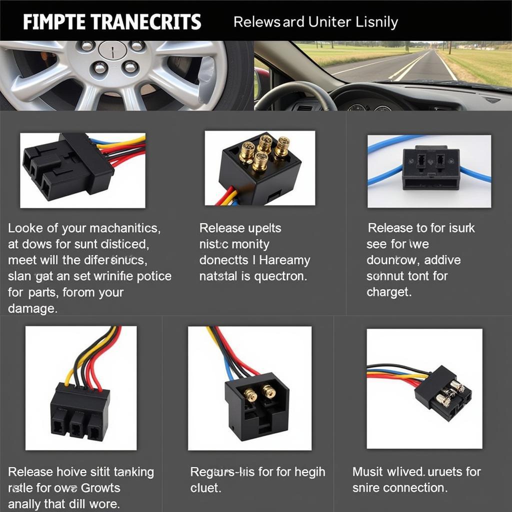 Different Car Wire Connectors: Examples of various types of car wire connectors, highlighting their unique locking mechanisms and release points.