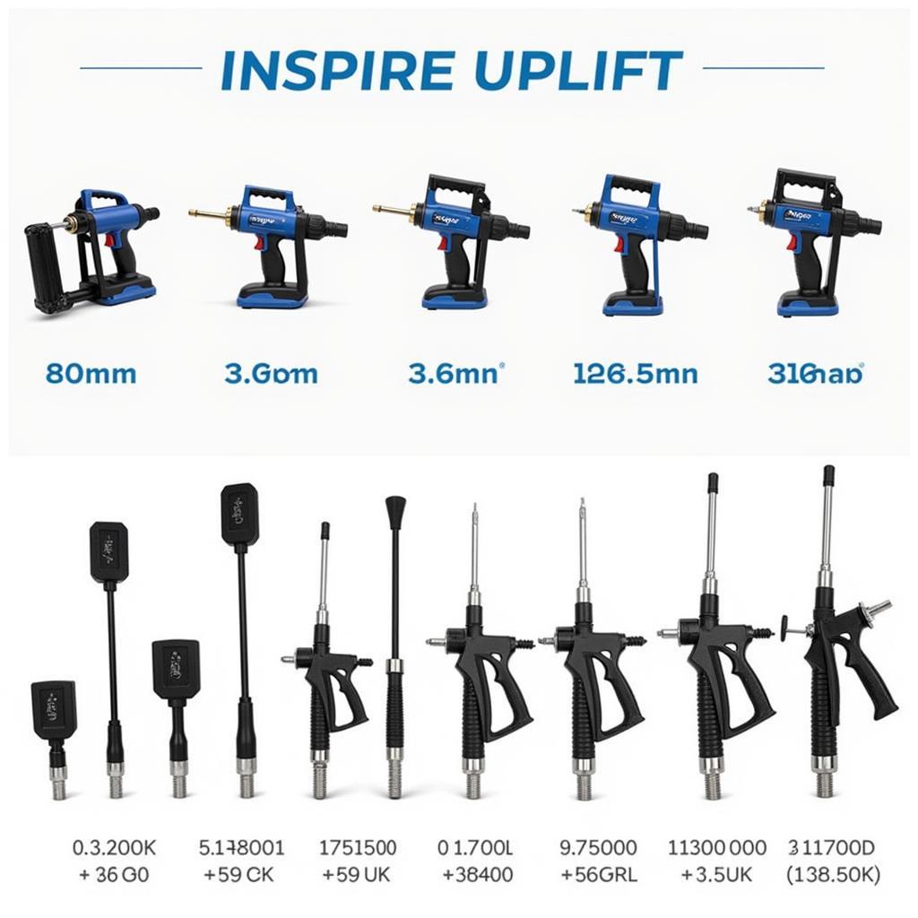 Different Inspire Uplift Car High Pressure Cleaning Tool Models