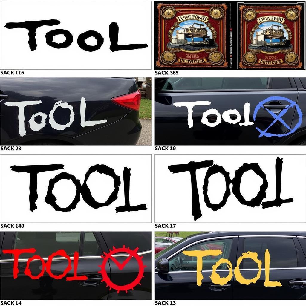 Variety of Tool Band Decal Designs for Cars