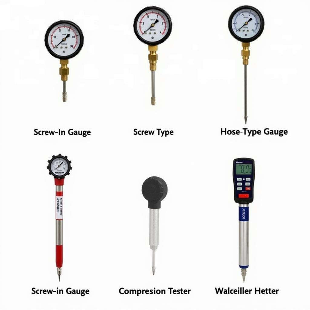 Various Car Compression Test Tools Displayed