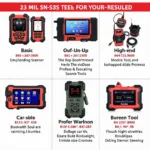 Various car diagnostic tools ranging from basic code readers to professional scan tools.