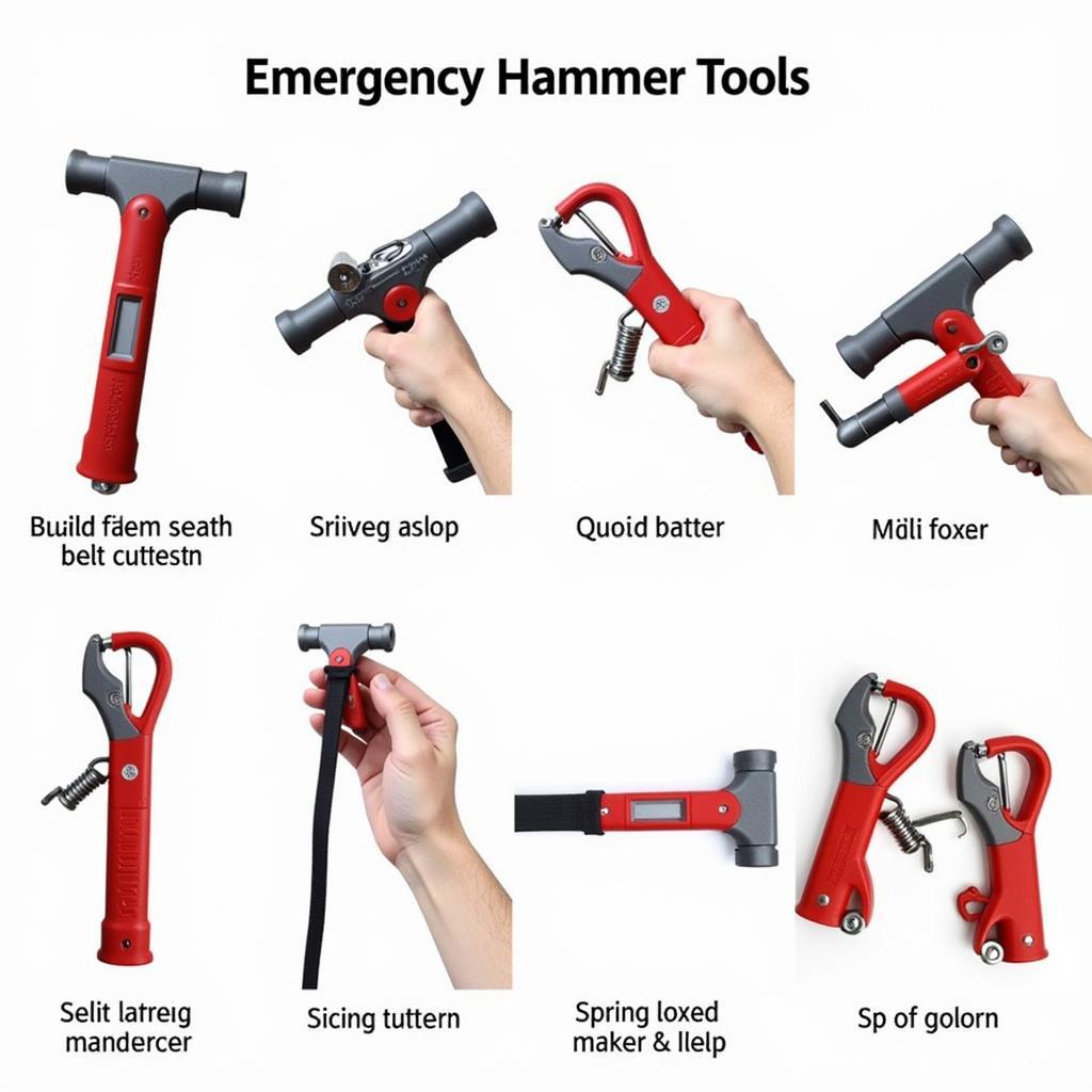 Various Emergency Hammer Car Escape Tool Models