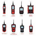 Various OBD2 scanners, ranging from basic code readers to advanced professional diagnostic tools.