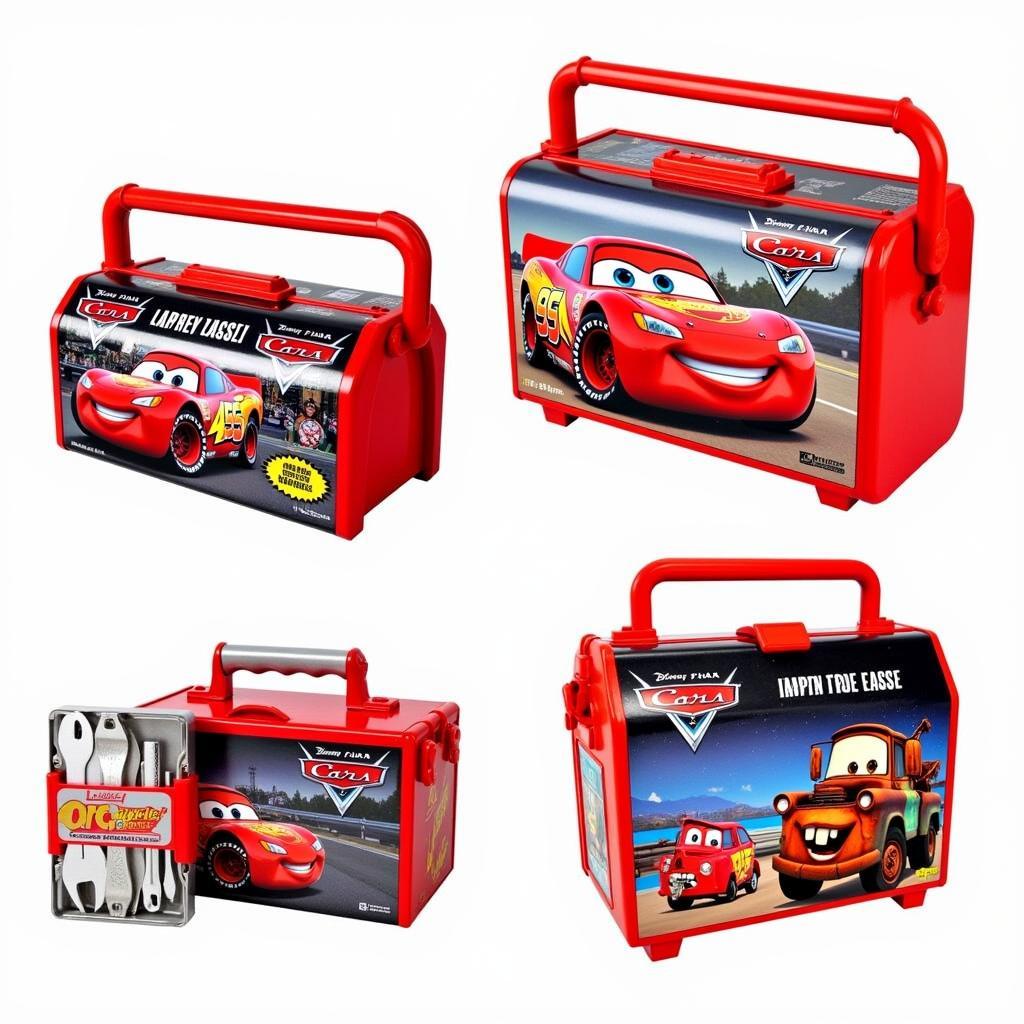 Collection of Disney Pixar Cars Tool Boxes