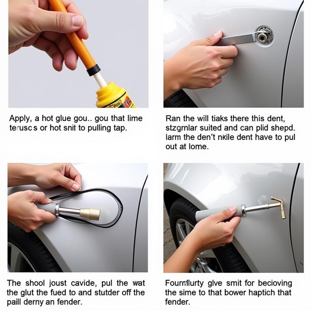 DIY Car Dent Repair Process using Glue Puller