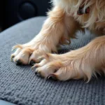 Dog hair deeply embedded in car carpet fibers