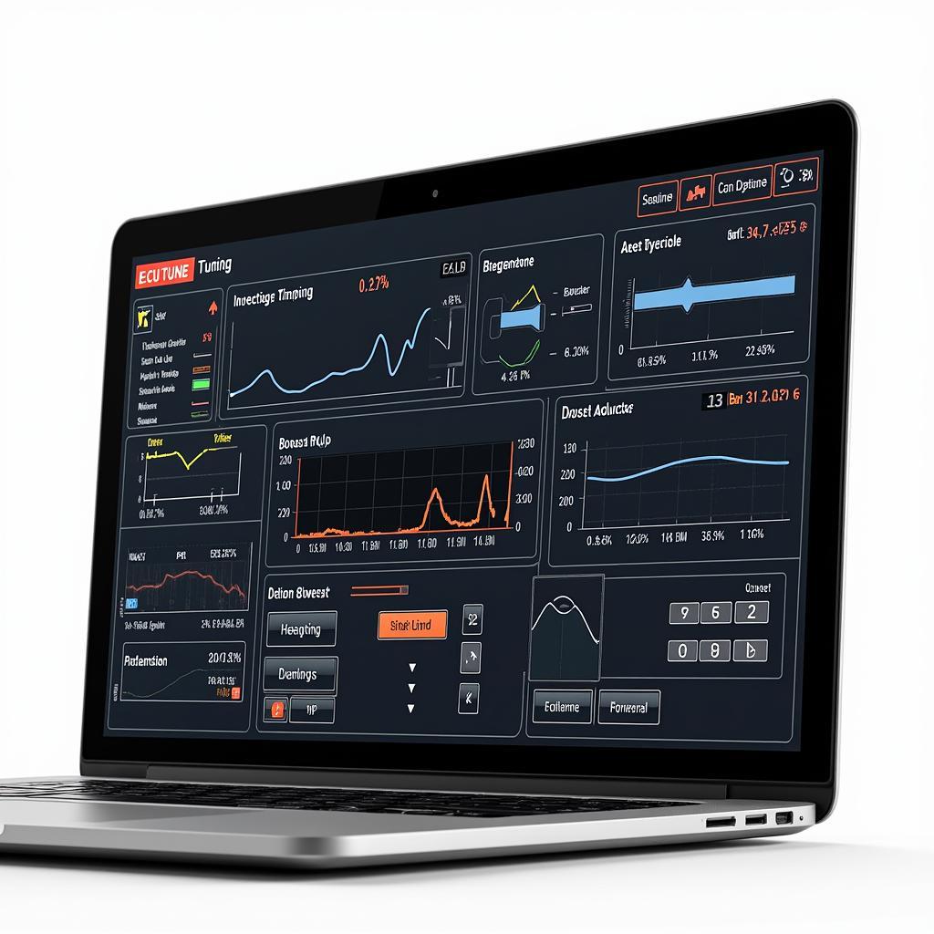 ECU Tuning Software Interface on a Laptop Screen