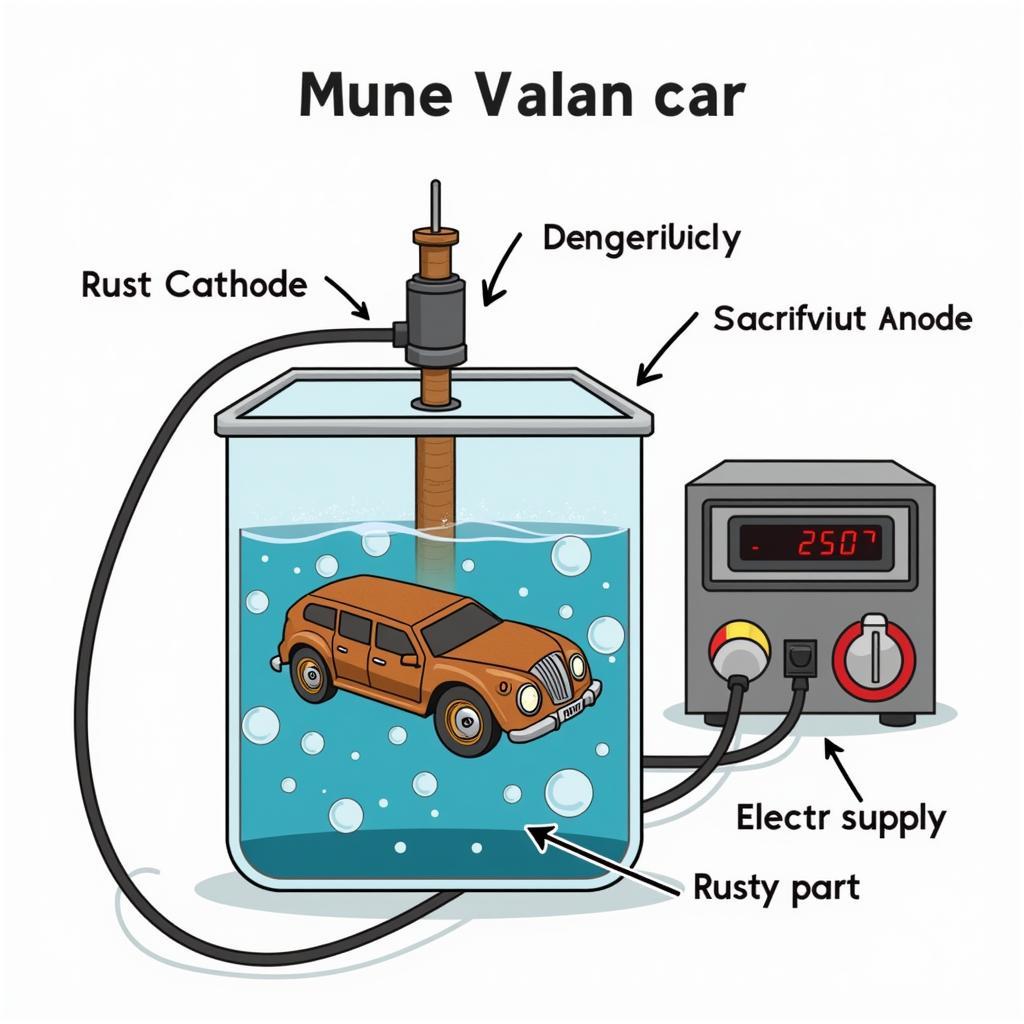 Electrolytic Rust Removal Setup