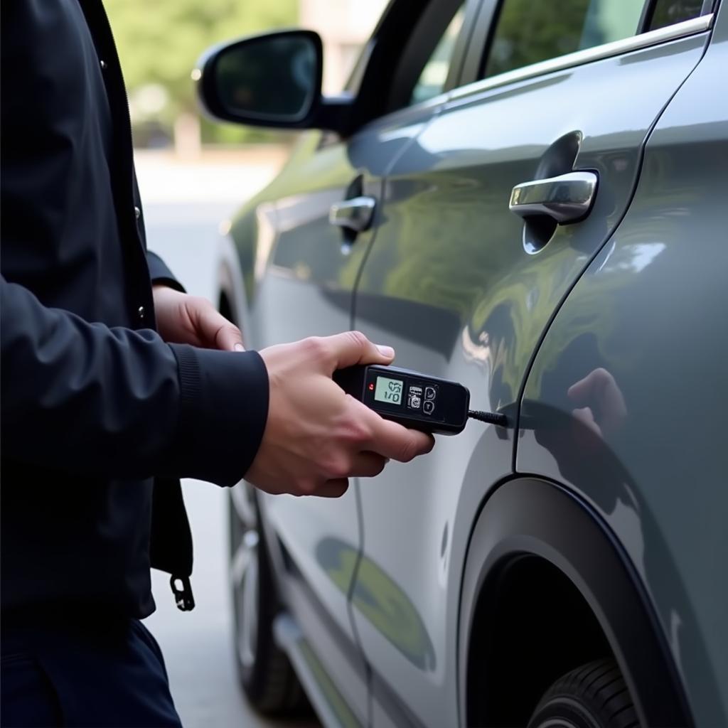 Electronic Car Unlocking Device in Use