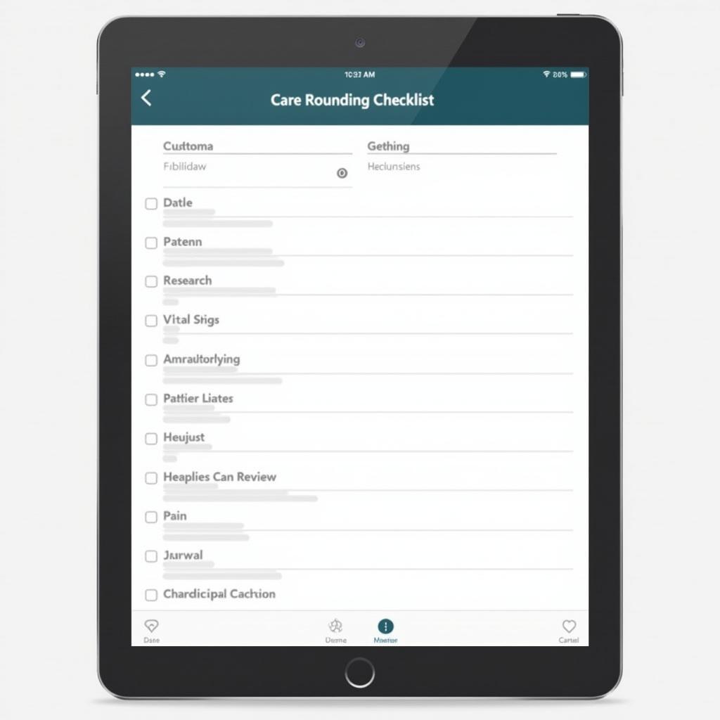 Electronic Care Rounding Checklist Software