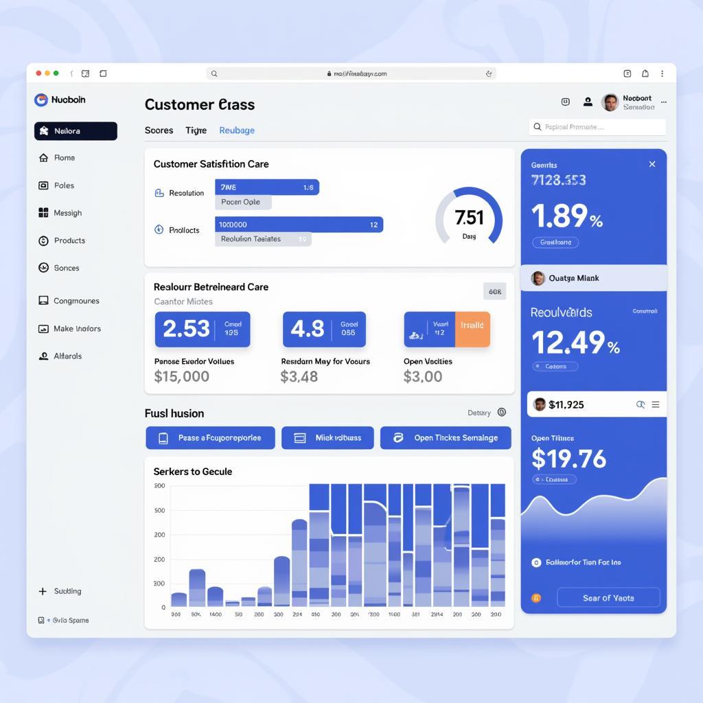 Enterprise Customer Care Software Dashboard