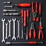 Essential Car Repair Tools Set Displayed