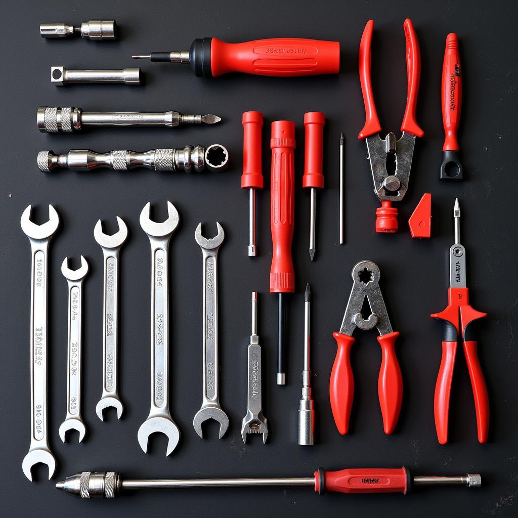 Essential Car Repair Tools Set Displayed