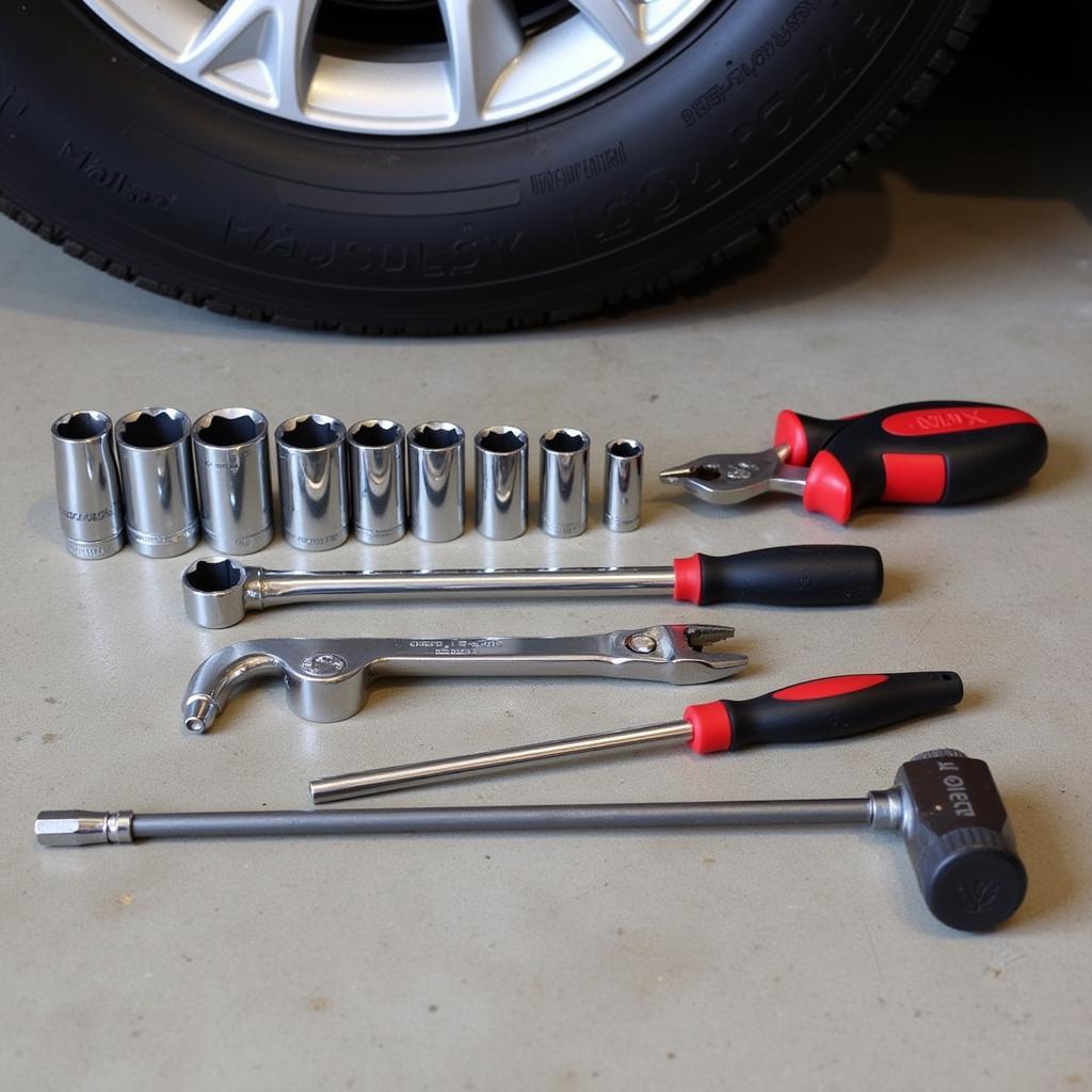 DIY car tool kit essentials: wrenches, sockets, screwdrivers, and pliers