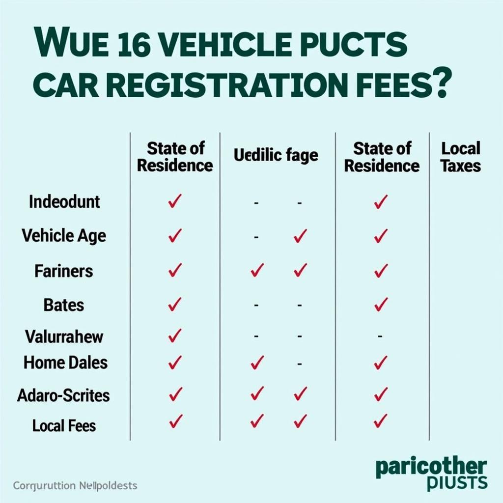 Factors Affecting Car Registration Fees