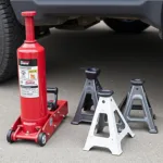 Floor Jack and Jack Stands for Single Car Garage