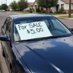 Car with "For Sale" Sign