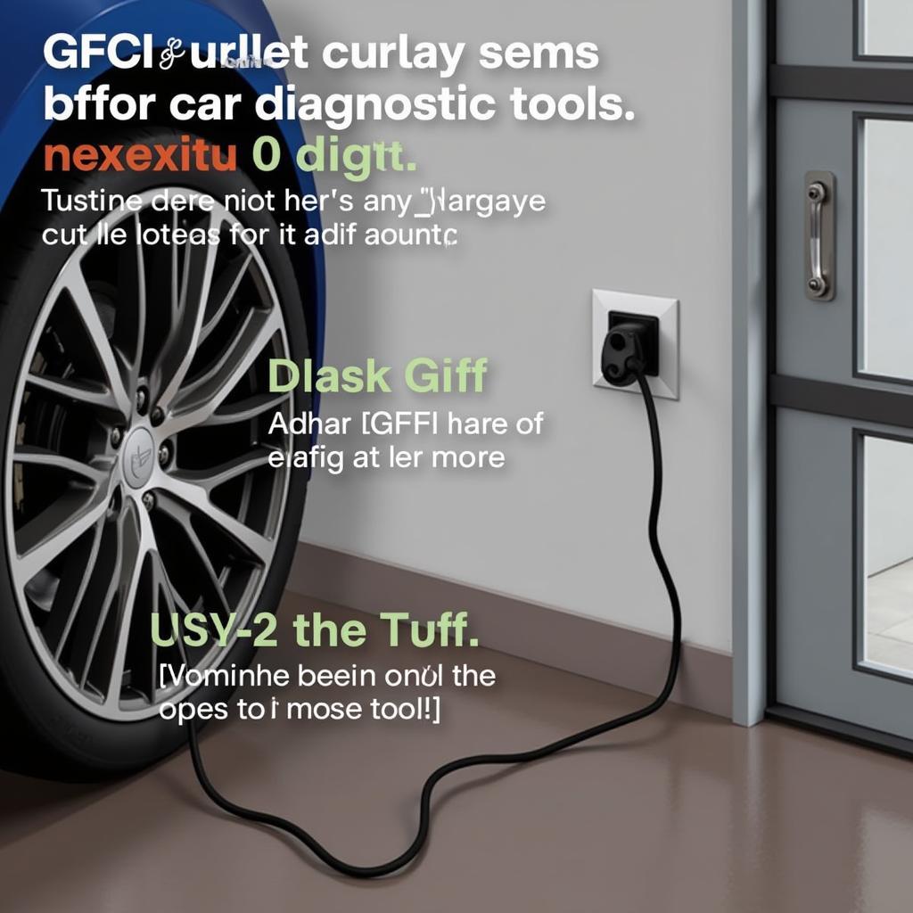 GFCI Outlet for Car Diagnostics in a Garage