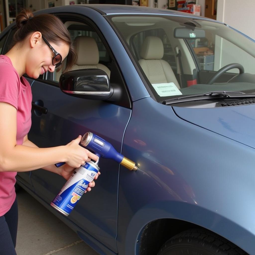 Hair Dryer and Compressed Air Dent Repair Method