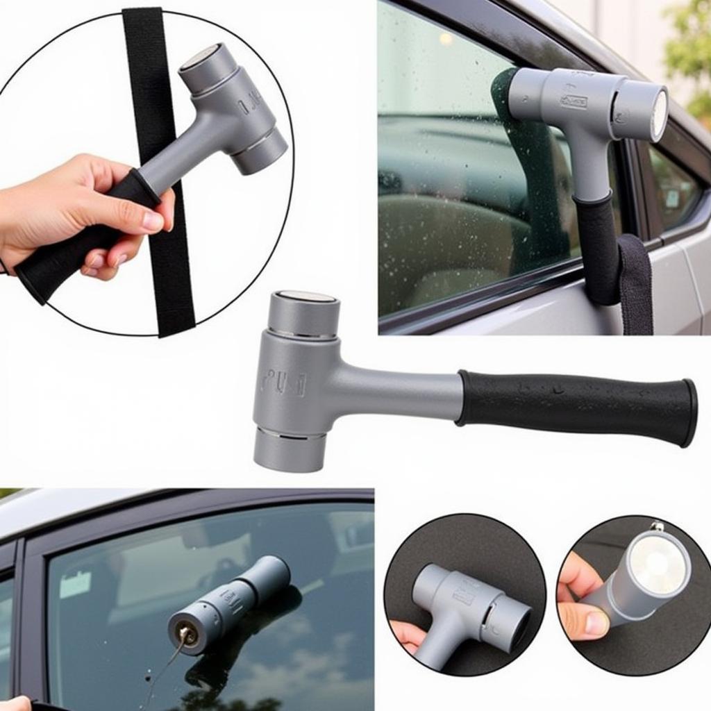 Hammer Style Car Window Breaker with Seatbelt Cutter