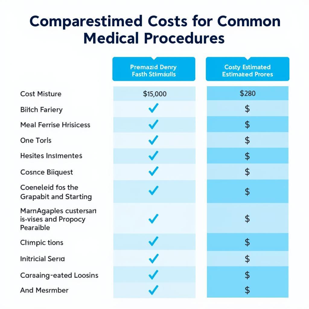 Healthcare Cost Comparison Chart