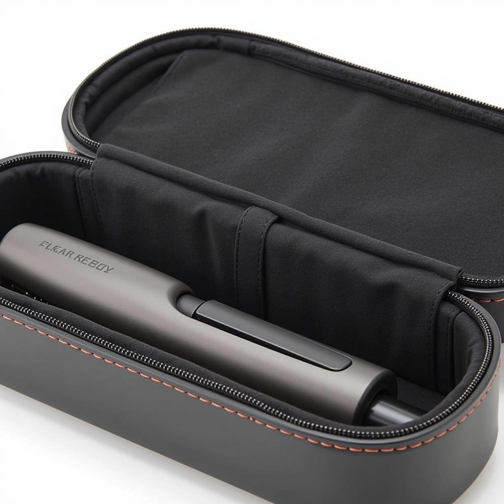 Heat-resistant compartment in a traveling case for hair styling tools