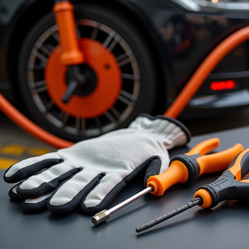 Insulated Gloves and Safety Equipment for EV Work