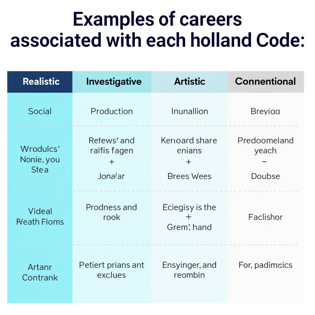 Holland Code Career Examples