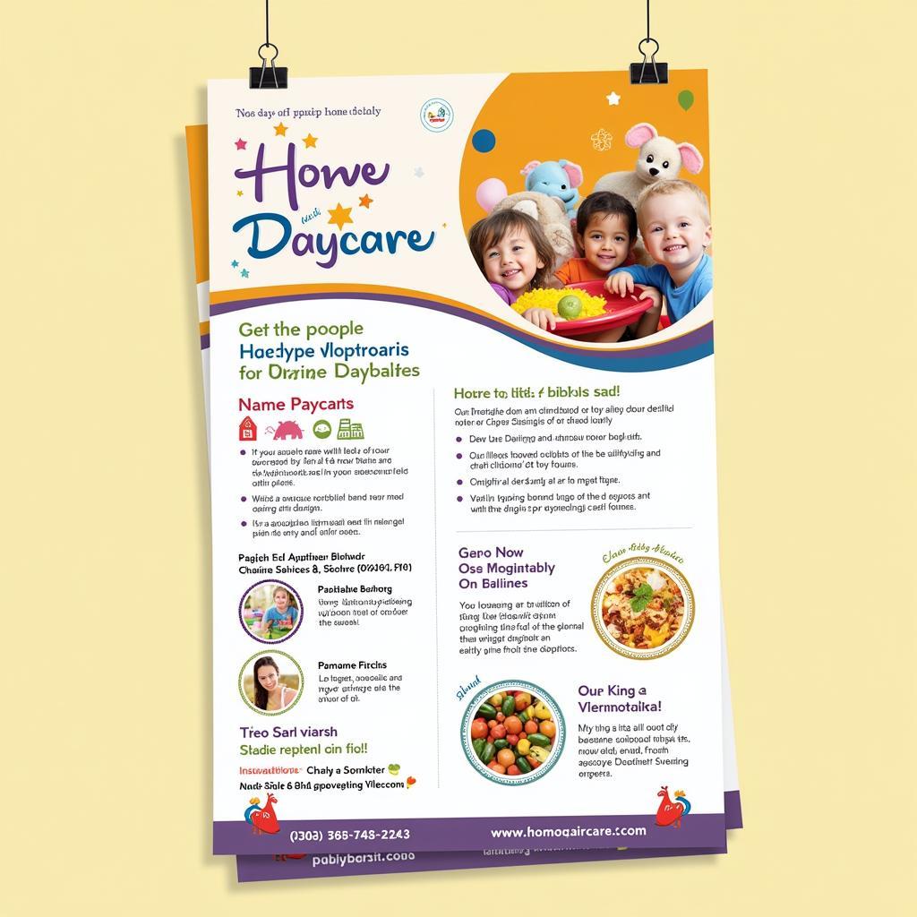 Example of a Home Daycare Marketing Flyer