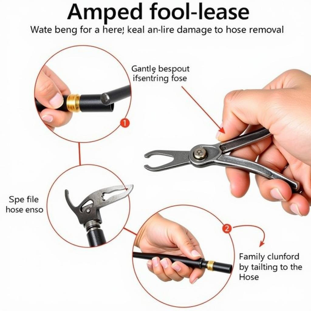 Using a Hose Removal Tool to Disconnect a Car Hose