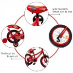 Huffy Disney Cars Bike Features