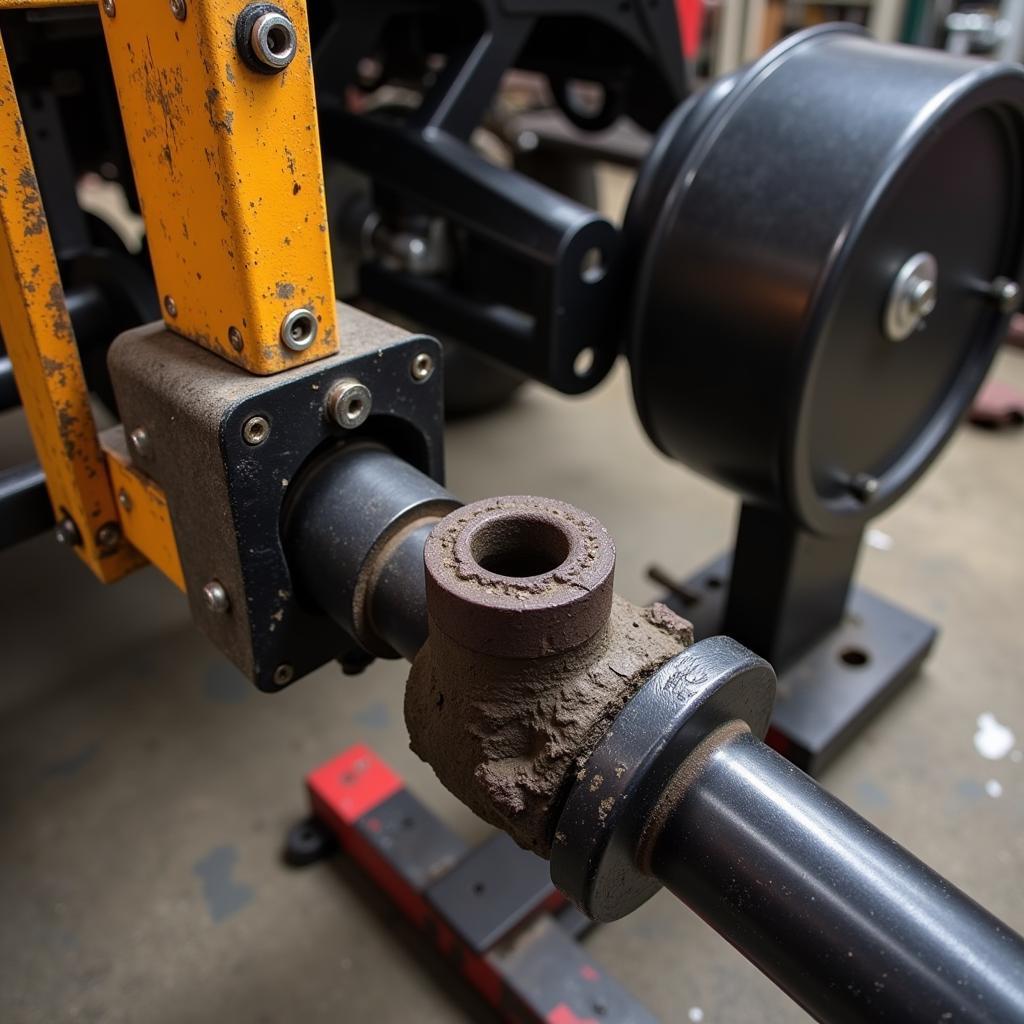 Hydraulic Bushing Press Removing a Bushing