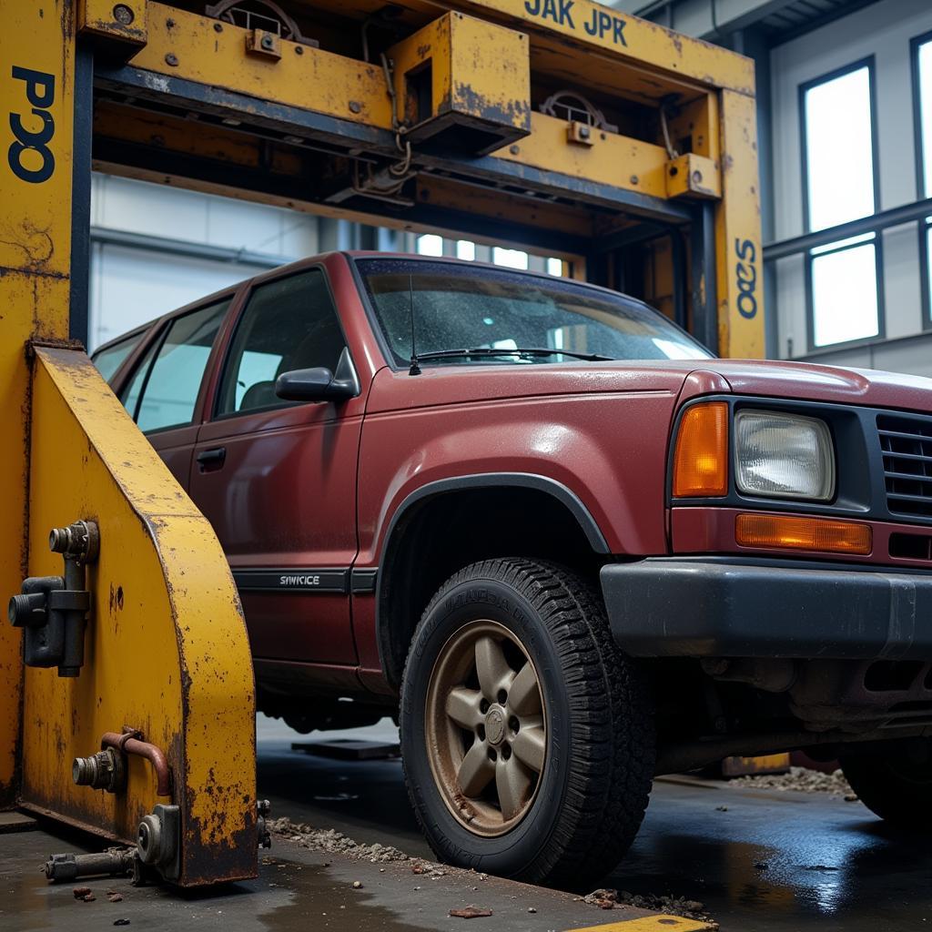 Hydraulic Car Crusher in Action