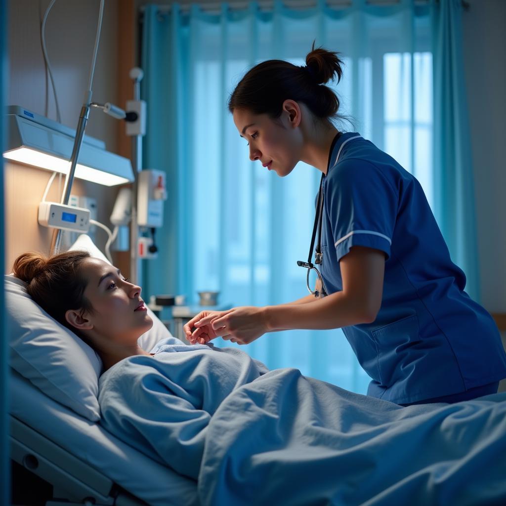 ICU Nurse Implementing Sleep Protocol