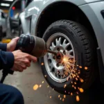 Impact Wrench Loosening Lug Nuts