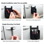 Installing Hanging Tool Pocket in Car