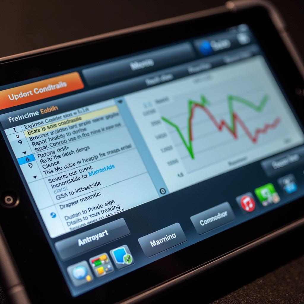 iPad Displaying OBDII App Interface