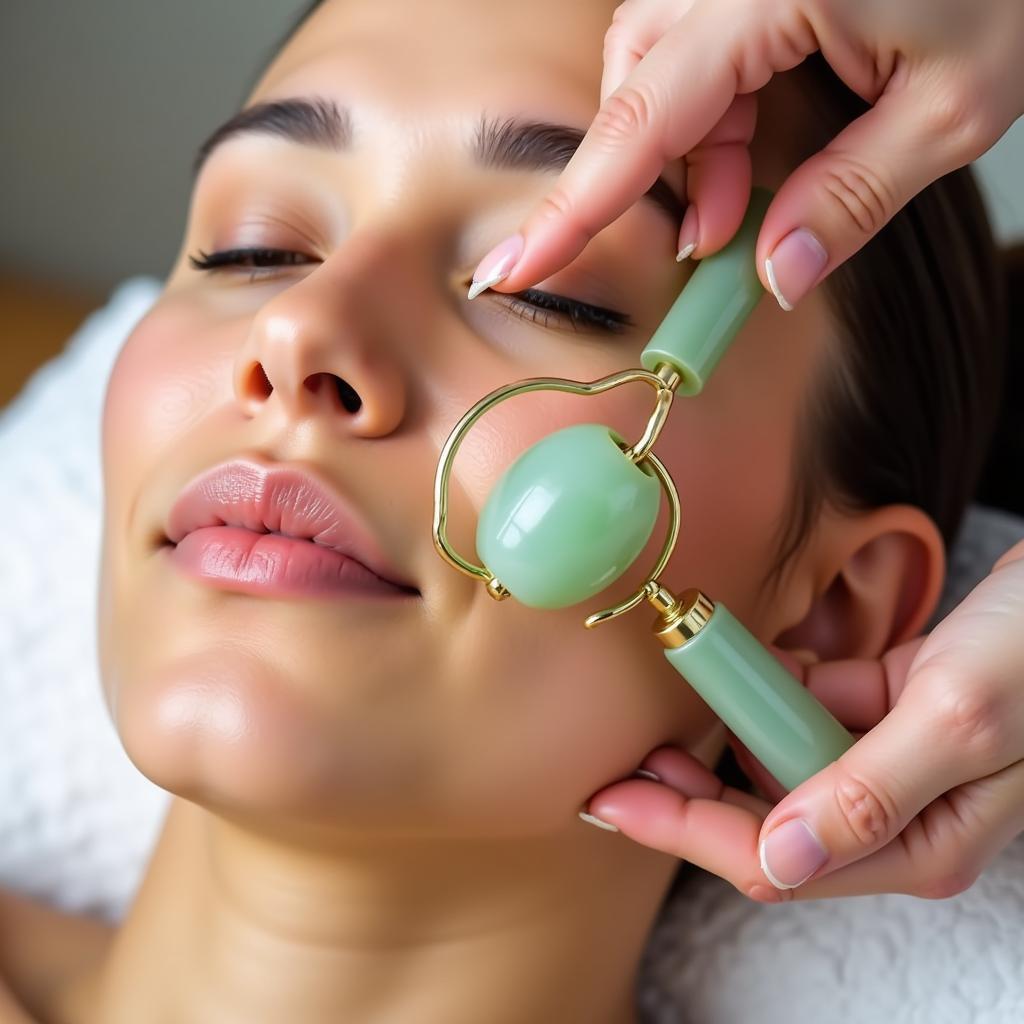 Jade Roller and Gua Sha for Facial Massage