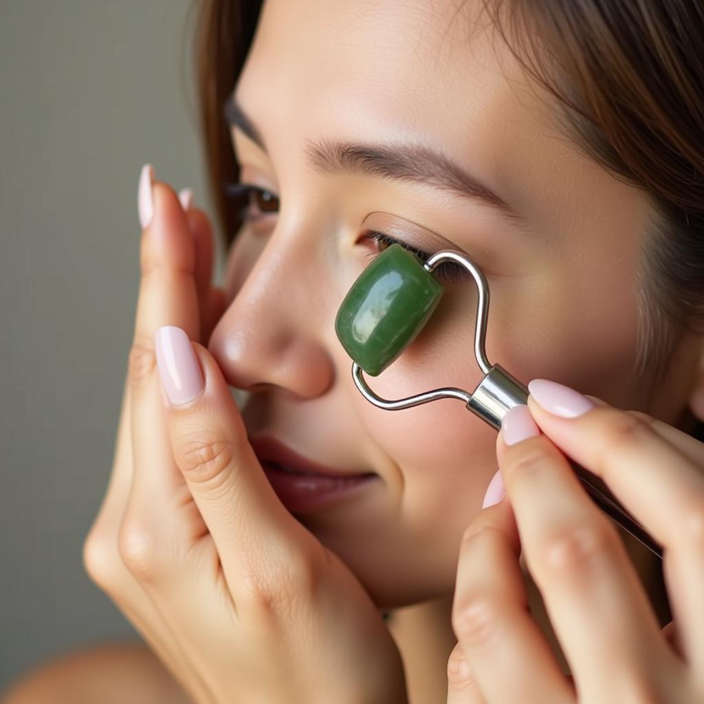 Using a Jade Roller for Lymphatic Drainage